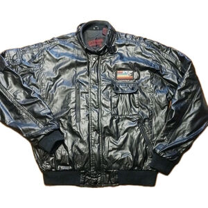 Upstream Racing Division Nylon Jacket Mens Large Insulated Black